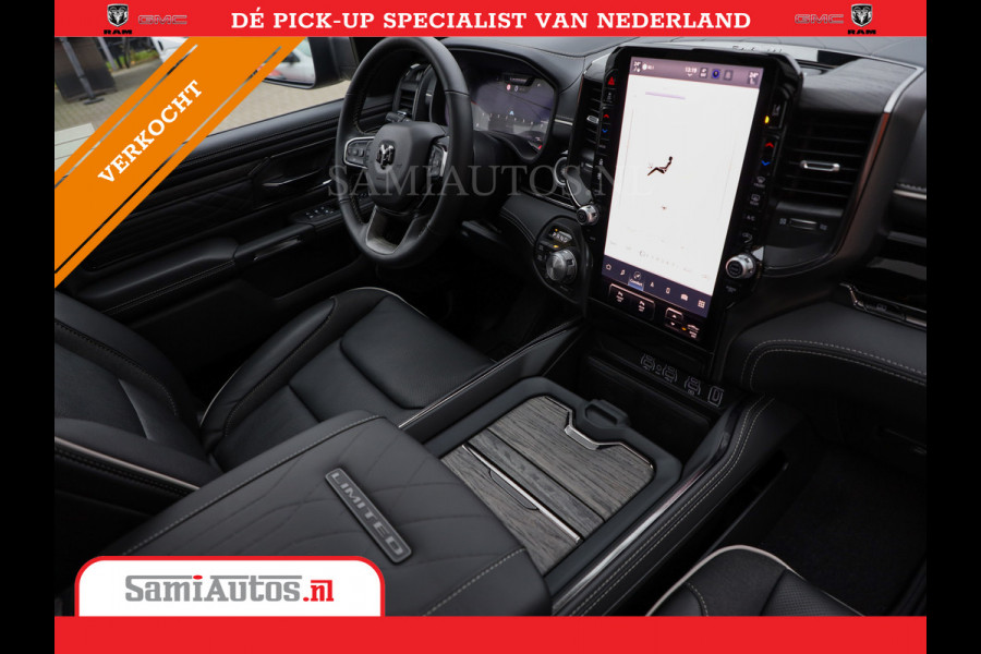Dodge Ram 1500 LIMITED NIGHT 540PK 706 Nm 2025 | HIGH OUTPUT | XB9 | MASSAGE | BOM VOL | CREW CAB | DUBBELE CABINE | GRIJSKENTEKEN | DE MEEST LUXUEUZE en BEGEERDE Pick-up | VOORRAAD NR 2301 - 7424