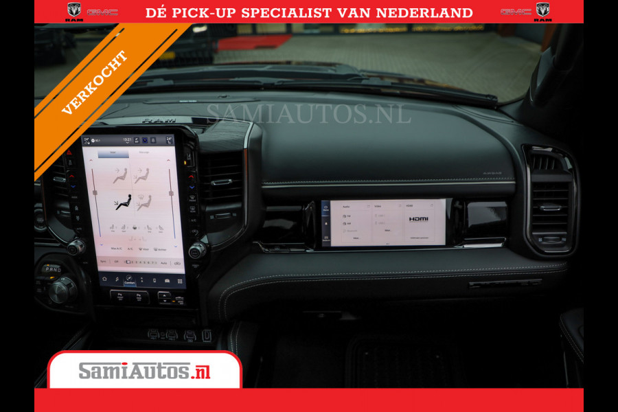 Dodge Ram 1500 LIMITED NIGHT 540PK 706 Nm 2025 | HIGH OUTPUT | XB9 | MASSAGE | BOM VOL | CREW CAB | DUBBELE CABINE | GRIJSKENTEKEN | DE MEEST LUXUEUZE en BEGEERDE Pick-up | VOORRAAD NR 2301 - 7424