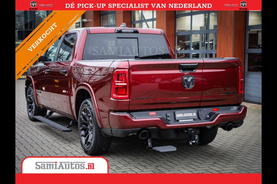Dodge Ram 1500 LIMITED NIGHT 540PK 706 Nm 2025 | HIGH OUTPUT | XB9 | MASSAGE | BOM VOL | CREW CAB | DUBBELE CABINE | GRIJSKENTEKEN | DE MEEST LUXUEUZE en BEGEERDE Pick-up | VOORRAAD NR 2301 - 7424