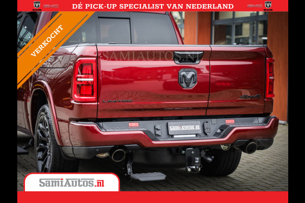 Dodge Ram 1500 LIMITED NIGHT 540PK 706 Nm 2025 | HIGH OUTPUT | XB9 | MASSAGE | BOM VOL | CREW CAB | DUBBELE CABINE | GRIJSKENTEKEN | DE MEEST LUXUEUZE en BEGEERDE Pick-up | VOORRAAD NR 2301 - 7424