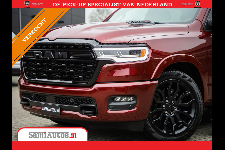 Dodge Ram 1500 LIMITED NIGHT 540PK 706 Nm 2025 | HIGH OUTPUT | XB9 | MASSAGE | BOM VOL | CREW CAB | DUBBELE CABINE | GRIJSKENTEKEN | DE MEEST LUXUEUZE en BEGEERDE Pick-up | VOORRAAD NR 2301 - 7424