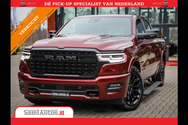 Dodge Ram 1500 LIMITED NIGHT 540PK 706 Nm 2025 | HIGH OUTPUT | XB9 | MASSAGE | BOM VOL | CREW CAB | DUBBELE CABINE | GRIJSKENTEKEN | DE MEEST LUXUEUZE en BEGEERDE Pick-up | VOORRAAD NR 2301 - 7424
