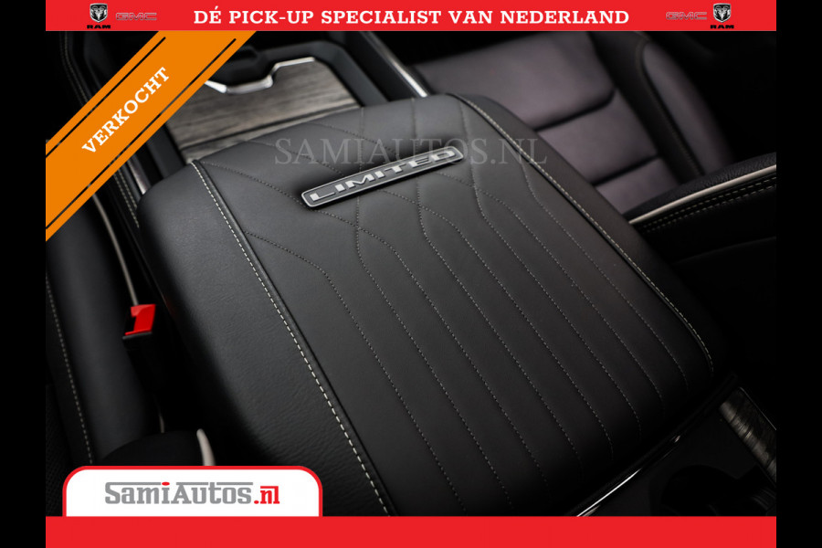 Dodge Ram 1500 LIMITED NIGHT 540PK 706 Nm 2025 | HIGH OUTPUT | XB9 | MASSAGE | BOM VOL | CREW CAB | DUBBELE CABINE | GRIJSKENTEKEN | DE MEEST LUXUEUZE en BEGEERDE Pick-up | VOORRAAD NR 2301 - 7424