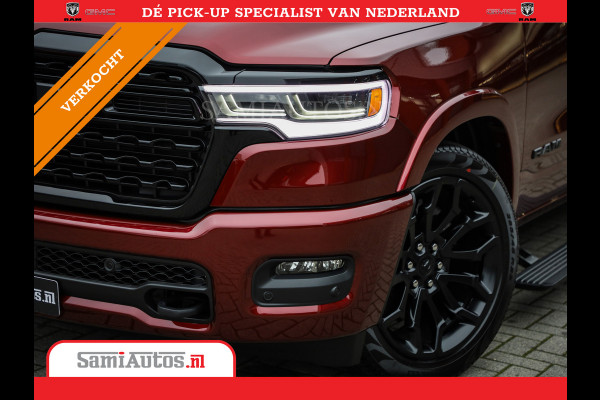 Dodge Ram 1500 LIMITED NIGHT 540PK 706 Nm 2025 | HIGH OUTPUT | XB9 | MASSAGE | BOM VOL | CREW CAB | DUBBELE CABINE | GRIJSKENTEKEN | DE MEEST LUXUEUZE en BEGEERDE Pick-up | VOORRAAD NR 2301 - 7424