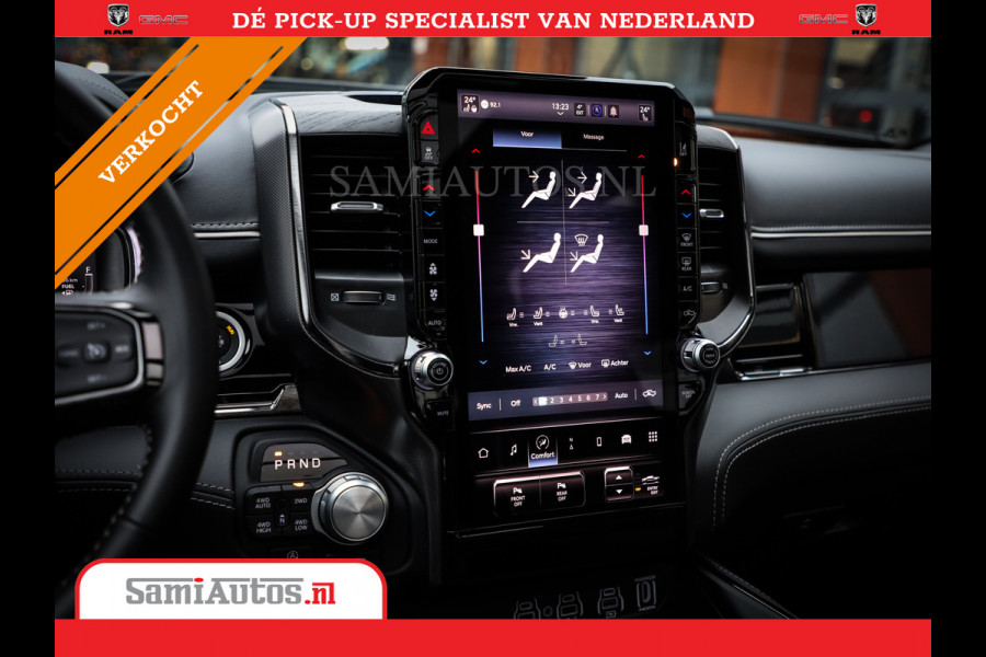 Dodge Ram 1500 LIMITED NIGHT 540PK 706 Nm 2025 | HIGH OUTPUT | XB9 | MASSAGE | BOM VOL | CREW CAB | DUBBELE CABINE | GRIJSKENTEKEN | DE MEEST LUXUEUZE en BEGEERDE Pick-up | VOORRAAD NR 2301 - 7424