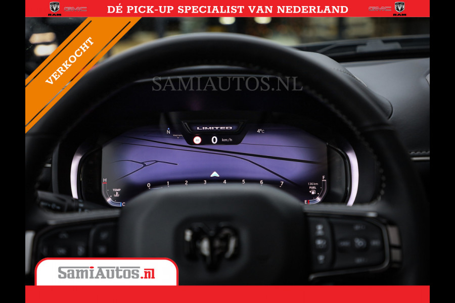 Dodge Ram 1500 LIMITED NIGHT 540PK 706 Nm 2025 | HIGH OUTPUT | XB9 | MASSAGE | BOM VOL | CREW CAB | DUBBELE CABINE | GRIJSKENTEKEN | DE MEEST LUXUEUZE en BEGEERDE Pick-up | VOORRAAD NR 2301 - 7424