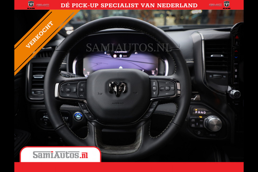 Dodge Ram 1500 LIMITED NIGHT 540PK 706 Nm 2025 | HIGH OUTPUT | XB9 | MASSAGE | BOM VOL | CREW CAB | DUBBELE CABINE | GRIJSKENTEKEN | DE MEEST LUXUEUZE en BEGEERDE Pick-up | VOORRAAD NR 2301 - 7424