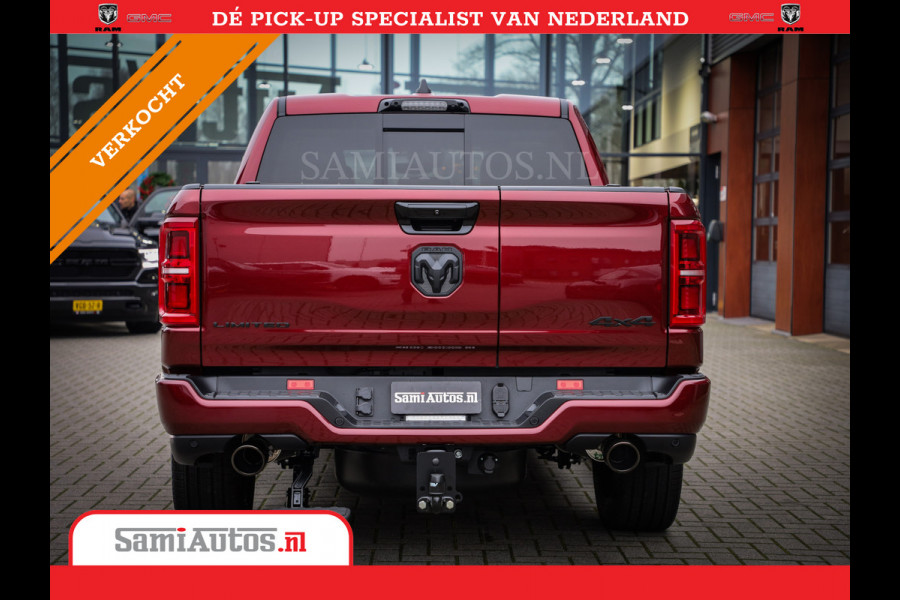 Dodge Ram 1500 LIMITED NIGHT 540PK 706 Nm 2025 | HIGH OUTPUT | XB9 | MASSAGE | BOM VOL | CREW CAB | DUBBELE CABINE | GRIJSKENTEKEN | DE MEEST LUXUEUZE en BEGEERDE Pick-up | VOORRAAD NR 2301 - 7424