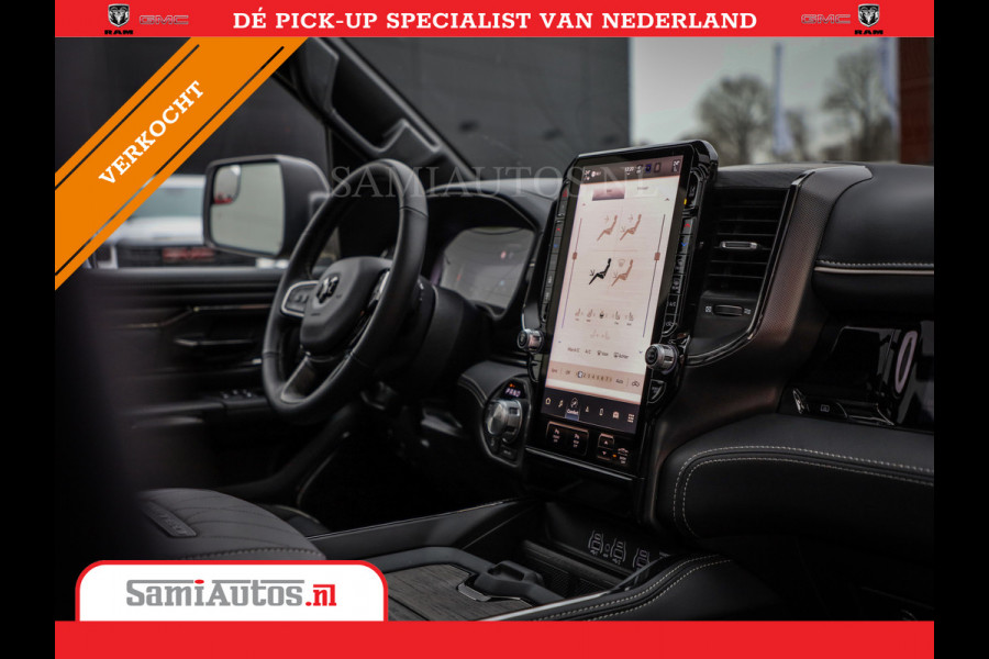 Dodge Ram 1500 LIMITED NIGHT 540PK 706 Nm 2025 | HIGH OUTPUT | XB9 | MASSAGE | BOM VOL | CREW CAB | DUBBELE CABINE | GRIJSKENTEKEN | DE MEEST LUXUEUZE en BEGEERDE Pick-up | VOORRAAD NR 2301 - 7424