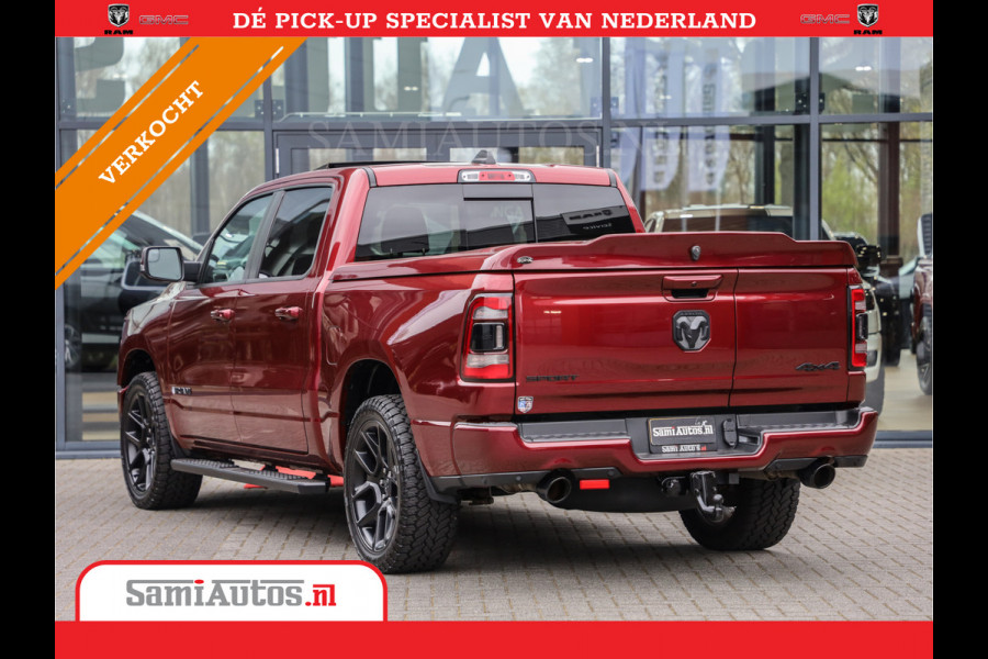 Dodge Ram 1500 SPORT | MARGE BTW VRIJ | MWK KLEP | ADAPTIVE CRUISE | 5.7 V8 HEMI 4X4 | PANORAMA DAK | 360 CAMERA RONDOM ZICHT | DUBBELE CABINE | 5 PERSOONS | LET OP! UNIEK BTW VRIJ MARGE !