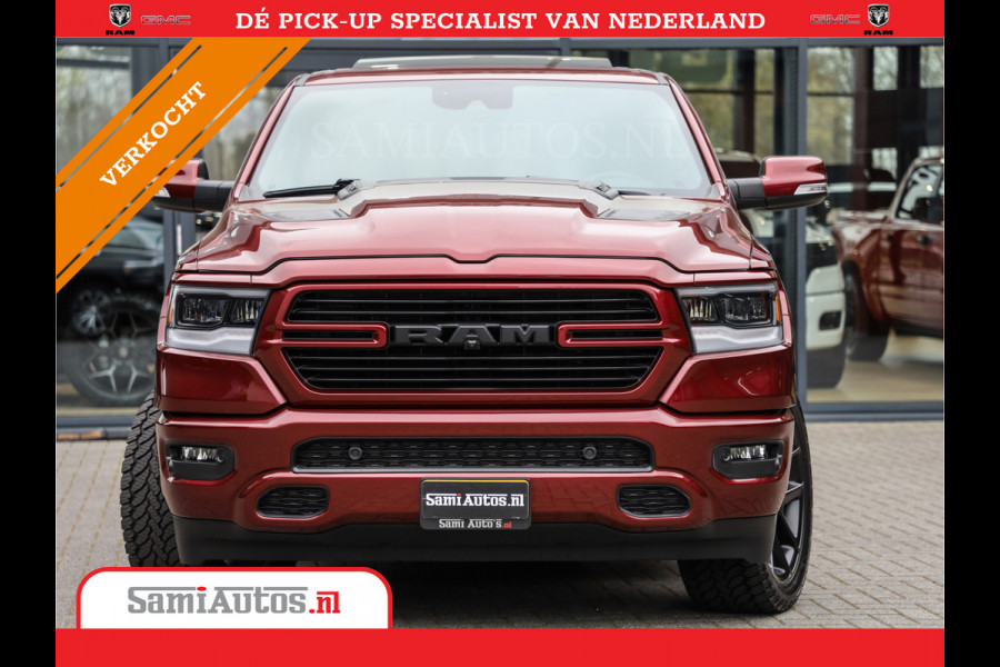 Dodge Ram 1500 SPORT | MARGE BTW VRIJ | MWK KLEP | ADAPTIVE CRUISE | 5.7 V8 HEMI 4X4 | PANORAMA DAK | 360 CAMERA RONDOM ZICHT | DUBBELE CABINE | 5 PERSOONS | LET OP! UNIEK BTW VRIJ MARGE !