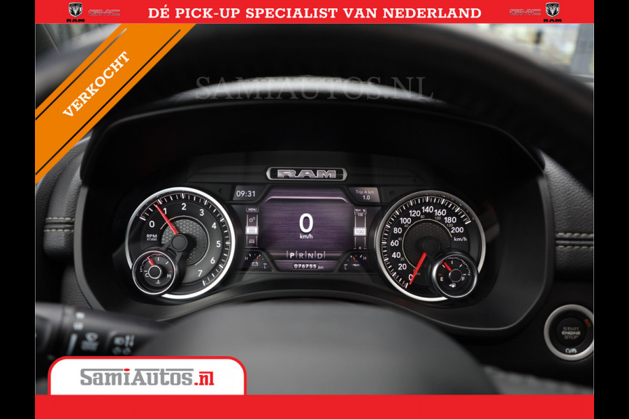 Dodge Ram 1500 SPORT | MARGE BTW VRIJ | MWK KLEP | ADAPTIVE CRUISE | 5.7 V8 HEMI 4X4 | PANORAMA DAK | 360 CAMERA RONDOM ZICHT | DUBBELE CABINE | 5 PERSOONS | LET OP! UNIEK BTW VRIJ MARGE !