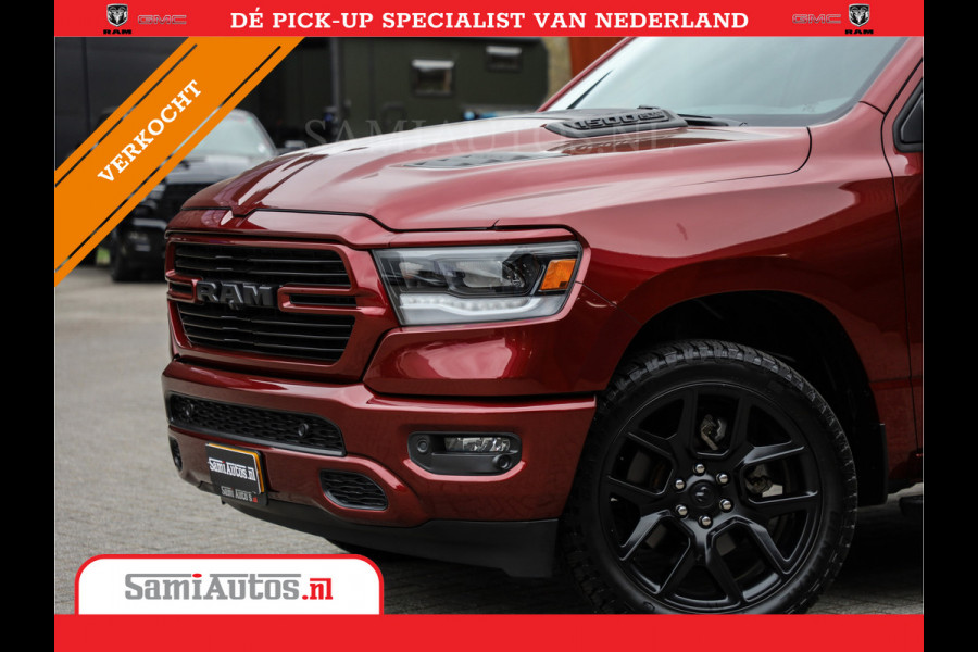 Dodge Ram 1500 SPORT | MARGE BTW VRIJ | MWK KLEP | ADAPTIVE CRUISE | 5.7 V8 HEMI 4X4 | PANORAMA DAK | 360 CAMERA RONDOM ZICHT | DUBBELE CABINE | 5 PERSOONS | LET OP! UNIEK BTW VRIJ MARGE !