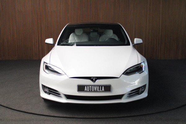 Tesla Model S 100D Performance Autopilot ACC Panodak Leer 360 Elektr. achterklep LM velgen PDC Lane Stuurverwarming Stoelverwarming voor en achter Alcantara hemel