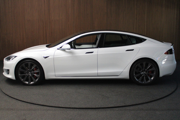Tesla Model S 100D Performance Autopilot ACC Panodak Leer 360 Elektr. achterklep LM velgen PDC Lane Stuurverwarming Stoelverwarming voor en achter Alcantara hemel