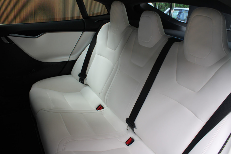 Tesla Model S 100D Performance Autopilot ACC Panodak Leer 360 Elektr. achterklep LM velgen PDC Lane Stuurverwarming Stoelverwarming voor en achter Alcantara hemel