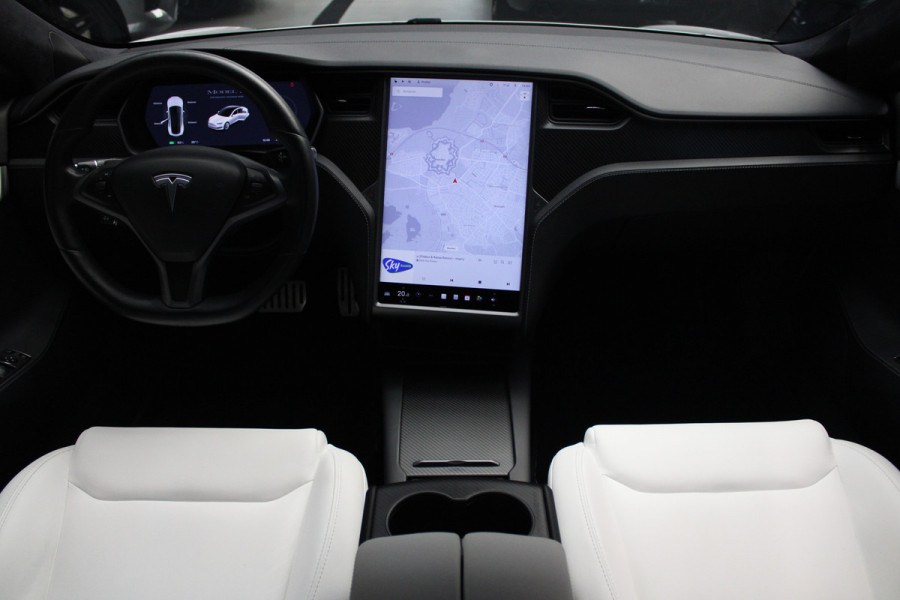 Tesla Model S 100D Performance Autopilot ACC Panodak Leer 360 Elektr. achterklep LM velgen PDC Lane Stuurverwarming Stoelverwarming voor en achter Alcantara hemel