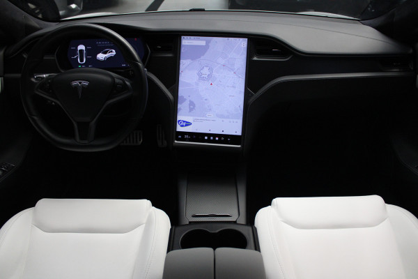 Tesla Model S 100D Performance Autopilot ACC Panodak Leer 360 Elektr. achterklep LM velgen PDC Lane Stuurverwarming Stoelverwarming voor en achter Alcantara hemel