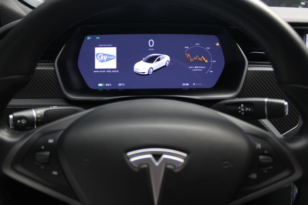 Tesla Model S 100D Performance Autopilot ACC Panodak Leer 360 Elektr. achterklep LM velgen PDC Lane Stuurverwarming Stoelverwarming voor en achter Alcantara hemel