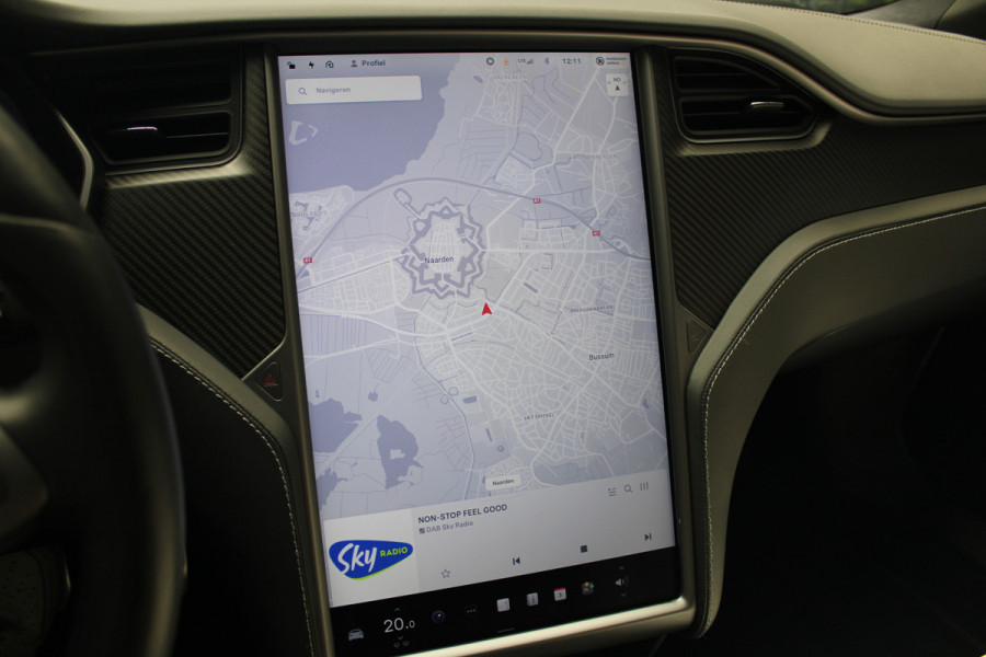 Tesla Model S 100D Performance Autopilot ACC Panodak Leer 360 Elektr. achterklep LM velgen PDC Lane Stuurverwarming Stoelverwarming voor en achter Alcantara hemel