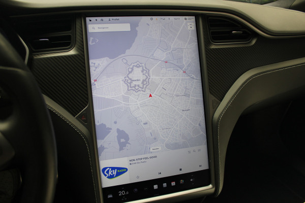 Tesla Model S 100D Performance Autopilot ACC Panodak Leer 360 Elektr. achterklep LM velgen PDC Lane Stuurverwarming Stoelverwarming voor en achter Alcantara hemel