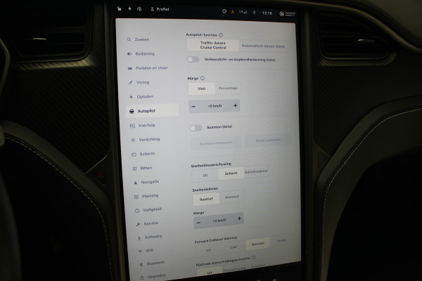 Tesla Model S 100D Performance Autopilot ACC Panodak Leer 360 Elektr. achterklep LM velgen PDC Lane Stuurverwarming Stoelverwarming voor en achter Alcantara hemel