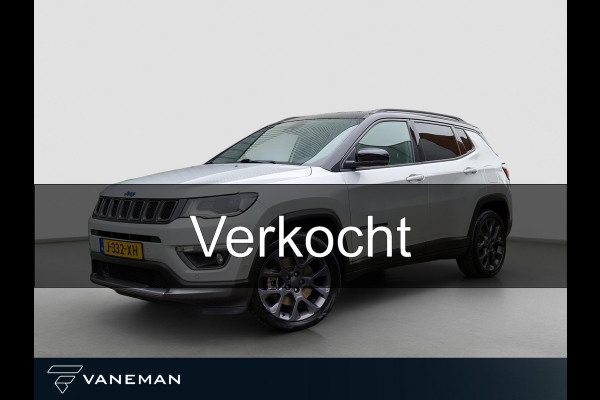 Jeep Compass 4xe 240 Plug-in Hybrid Electric S | Dodehoek | Trekhaak | Leder | Cruise | Stoelverwarming | Navi |