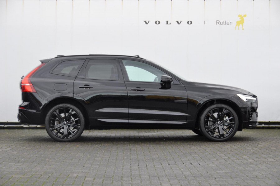 Volvo XC60 T6 350PK Automaat AWD Plus Black Edition 46 KM!/ Trekhaak / Adaptieve cruise control / Panoramadak / Apple carplay / Parkeersensoren met 360 camera / Elektrische achterklep / Elektrische stoelen met geheugen / Stoel en stuurwielverwarming / 21” velgen