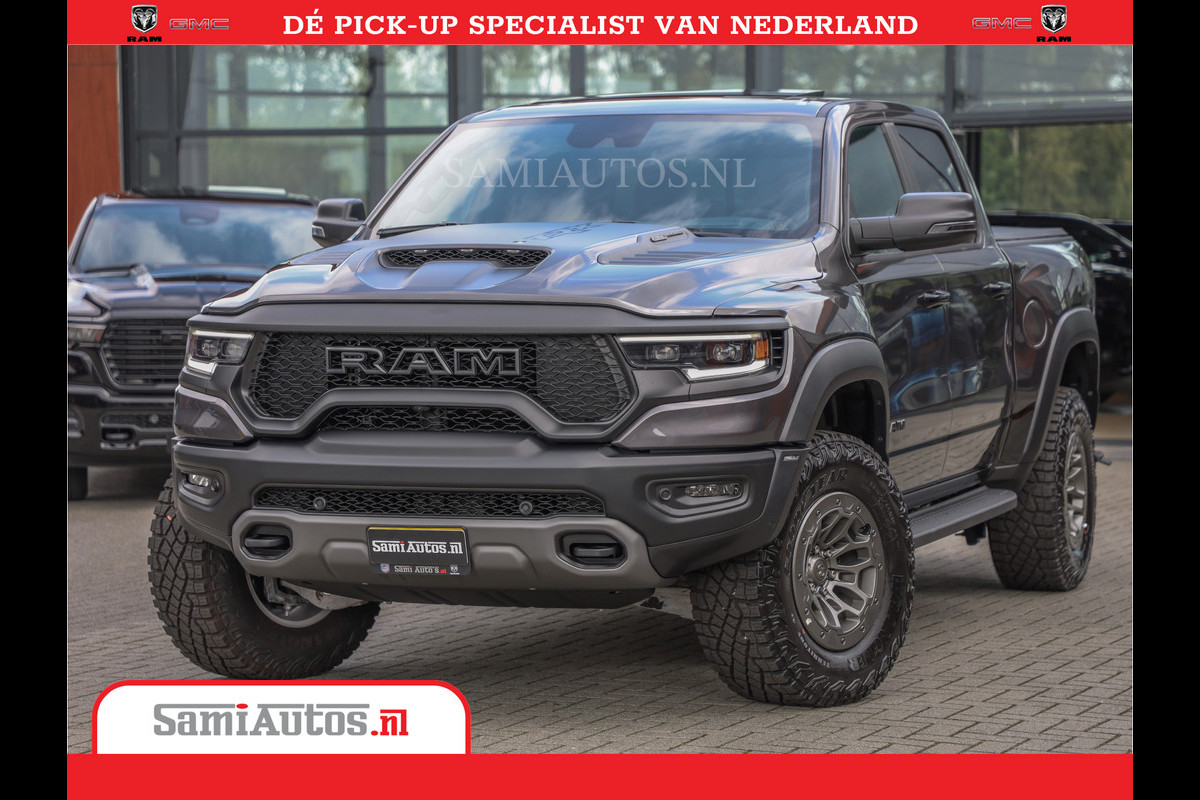 Dodge Ram 1500 TRX | 6.2 V8 712PK | Final Edition | All-In Prijs | Beschikt over alle opties | Comfortabele Dubbele Cabine met Royale 5 Zitplaatsen | BPM vrij | Nu Leverbaar uit Voorraad | Voorraad Nr 2121 - 4420 Dodge Ram 1500 TRX | 6.2 V8 712PK | Final Edition | All-In Prijs | Beschikt over alle opties | Comfortabele Dubbele Cabine met Royale 5 Zitplaatsen | BPM vrij | Nu Leverbaar uit Voorraad | Voorraad Nr 2121 - 4420