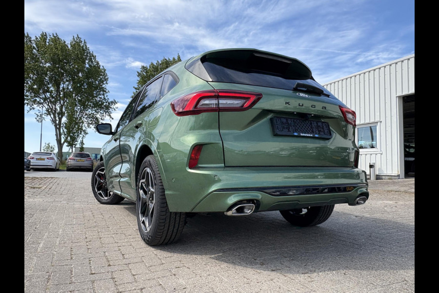 Ford Kuga 2.5 PHEV ST-Line X | Panoramadak + Technology Pack + Winter Pack + Wegklapbare trekhaak + 19 inch lichtmetalen velgen + Reservewiel | Burnsting green | 2.100 kg trekgewicht | Prijs incl. 4.000 EU Ford voordeel