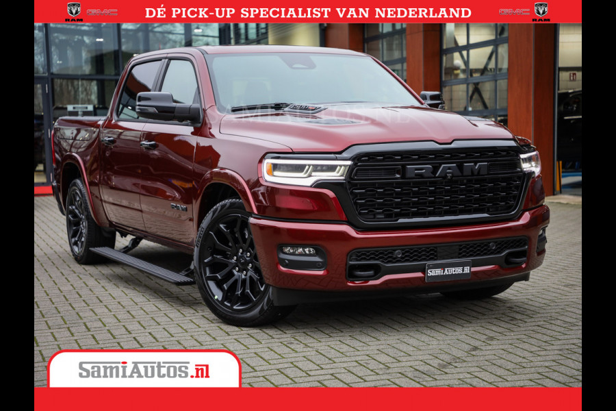 Dodge Ram 1500 Limited Night High Output 540HP 706Nm | Massage + Full Option | De Meest Luxe en Volle Pick-Up in zijn Klasse | Comfortabele Dubbele Cabine met Royale 5 Zitplaatsen | BPM vrij | Nu Leverbaar uit Voorraad | Voorraad Nr 2302 - 7425