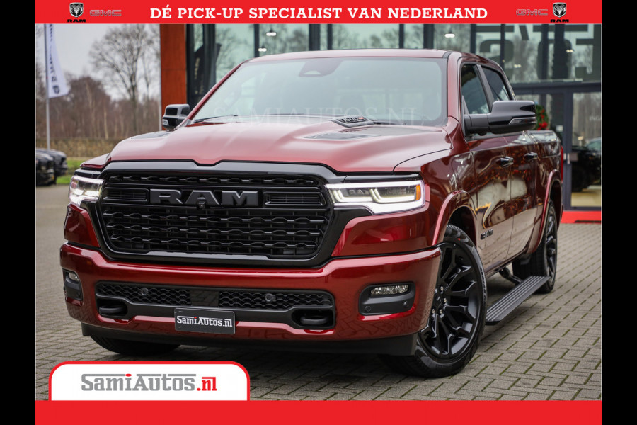 Dodge Ram 1500 Limited Night High Output 540HP 706Nm | Massage + Full Option | De Meest Luxe en Volle Pick-Up in zijn Klasse | Comfortabele Dubbele Cabine met Royale 5 Zitplaatsen | BPM vrij | Nu Leverbaar uit Voorraad | Voorraad Nr 2302 - 7425