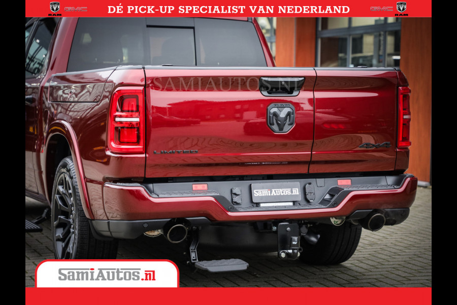 Dodge Ram 1500 Limited Night High Output 540HP 706Nm | Massage + Full Option | De Meest Luxe en Volle Pick-Up in zijn Klasse | Comfortabele Dubbele Cabine met Royale 5 Zitplaatsen | BPM vrij | Nu Leverbaar uit Voorraad | Voorraad Nr 2302 - 7425