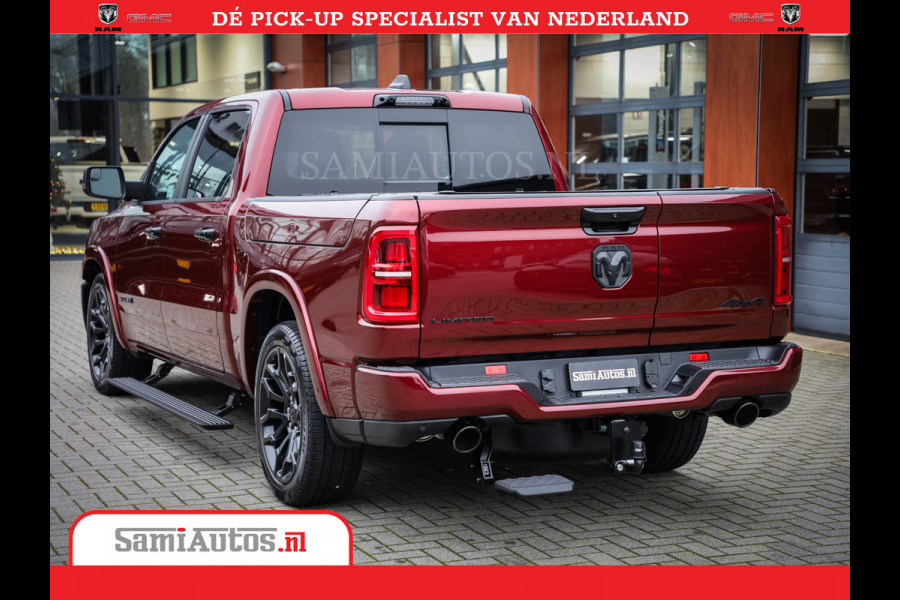 Dodge Ram 1500 Limited Night High Output 540HP 706Nm | Massage + Full Option | De Meest Luxe en Volle Pick-Up in zijn Klasse | Comfortabele Dubbele Cabine met Royale 5 Zitplaatsen | BPM vrij | Nu Leverbaar uit Voorraad | Voorraad Nr 2302 - 7425