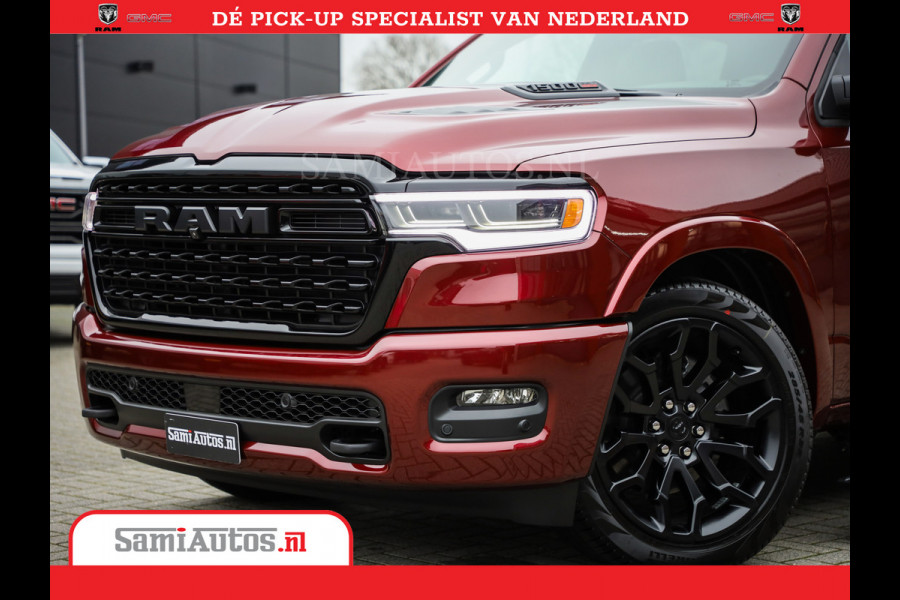 Dodge Ram 1500 Limited Night High Output 540HP 706Nm | Massage + Full Option | De Meest Luxe en Volle Pick-Up in zijn Klasse | Comfortabele Dubbele Cabine met Royale 5 Zitplaatsen | BPM vrij | Nu Leverbaar uit Voorraad | Voorraad Nr 2302 - 7425