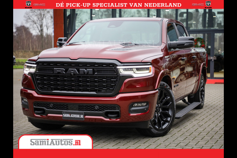 Dodge Ram 1500 Limited Night High Output 540HP 706Nm | Massage + Full Option | De Meest Luxe en Volle Pick-Up in zijn Klasse | Comfortabele Dubbele Cabine met Royale 5 Zitplaatsen | BPM vrij | Nu Leverbaar uit Voorraad | Voorraad Nr 2302 - 7425