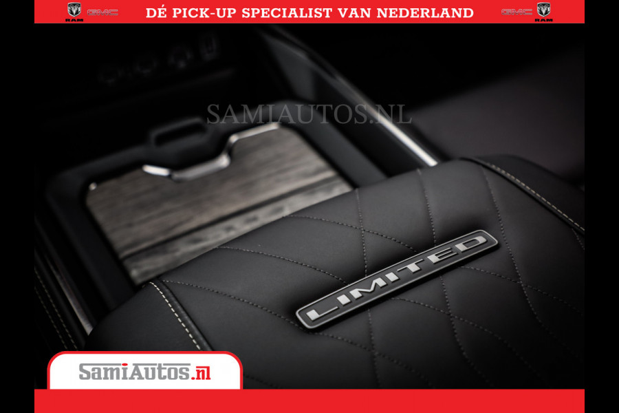 Dodge Ram 1500 Limited Night High Output 540HP 706Nm | Massage + Full Option | De Meest Luxe en Volle Pick-Up in zijn Klasse | Comfortabele Dubbele Cabine met Royale 5 Zitplaatsen | BPM vrij | Nu Leverbaar uit Voorraad | Voorraad Nr 2302 - 7425