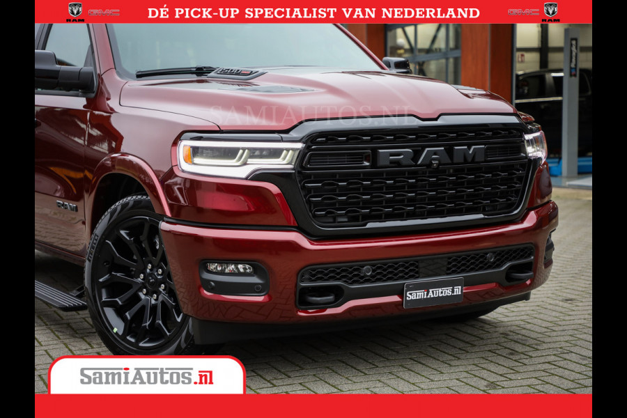 Dodge Ram 1500 Limited Night High Output 540HP 706Nm | Massage + Full Option | De Meest Luxe en Volle Pick-Up in zijn Klasse | Comfortabele Dubbele Cabine met Royale 5 Zitplaatsen | BPM vrij | Nu Leverbaar uit Voorraad | Voorraad Nr 2302 - 7425