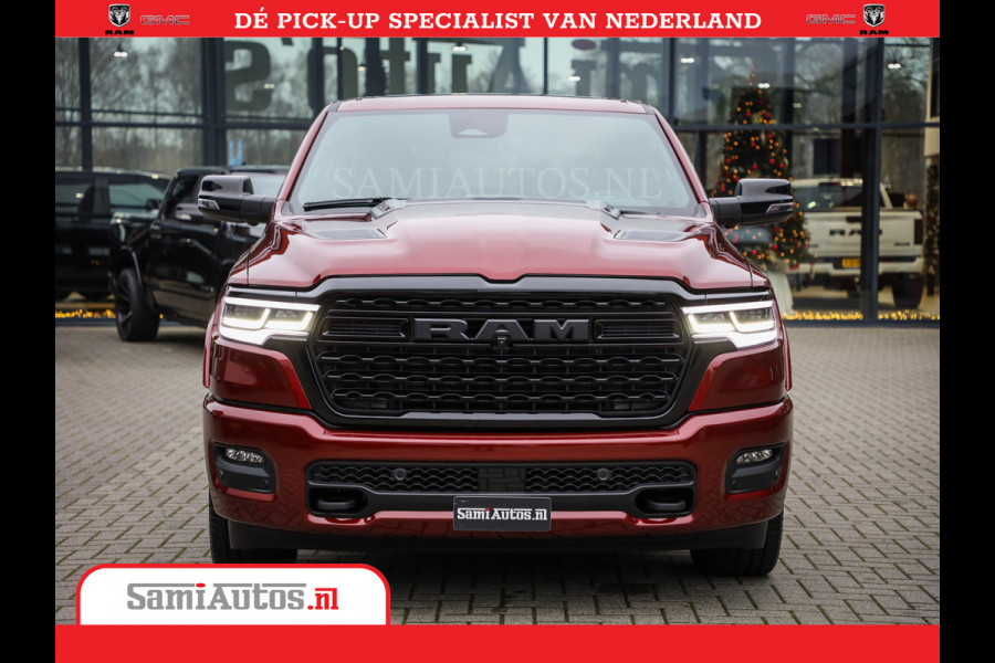 Dodge Ram 1500 Limited Night High Output 540HP 706Nm | Massage + Full Option | De Meest Luxe en Volle Pick-Up in zijn Klasse | Comfortabele Dubbele Cabine met Royale 5 Zitplaatsen | BPM vrij | Nu Leverbaar uit Voorraad | Voorraad Nr 2302 - 7425