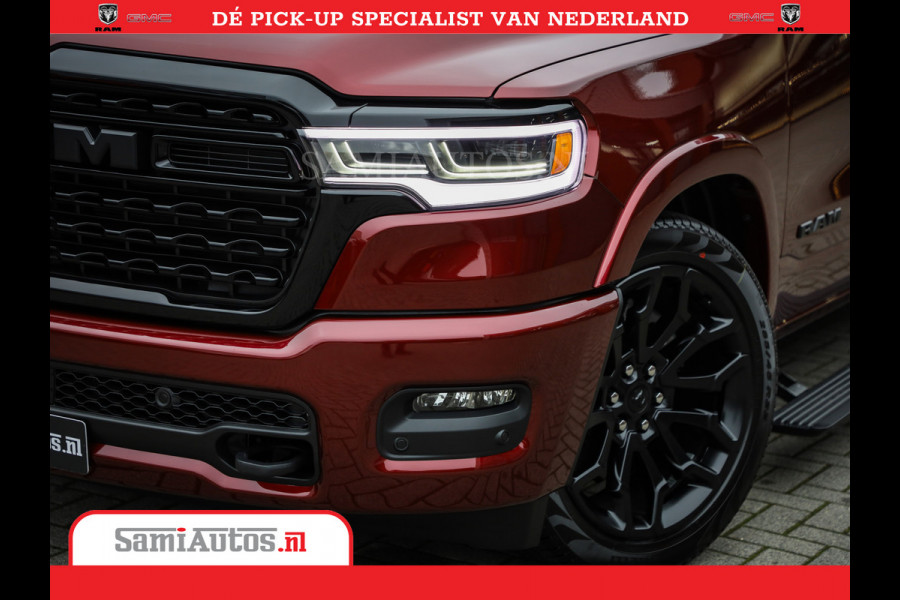 Dodge Ram 1500 Limited Night High Output 540HP 706Nm | Massage + Full Option | De Meest Luxe en Volle Pick-Up in zijn Klasse | Comfortabele Dubbele Cabine met Royale 5 Zitplaatsen | BPM vrij | Nu Leverbaar uit Voorraad | Voorraad Nr 2302 - 7425