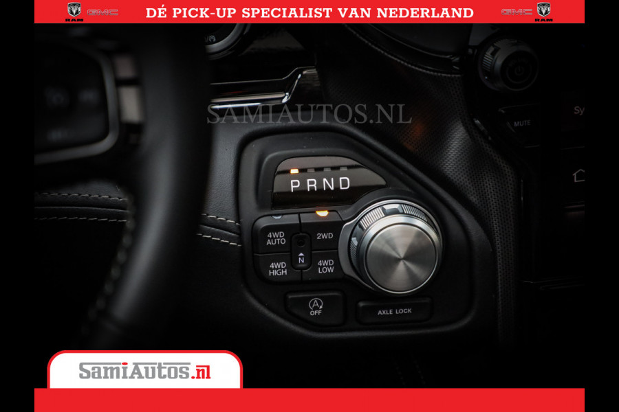 Dodge Ram 1500 Limited Night High Output 540HP 706Nm | Massage + Full Option | De Meest Luxe en Volle Pick-Up in zijn Klasse | Comfortabele Dubbele Cabine met Royale 5 Zitplaatsen | BPM vrij | Nu Leverbaar uit Voorraad | Voorraad Nr 2302 - 7425