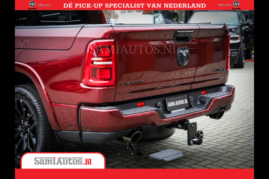 Dodge Ram 1500 Limited Night High Output 540HP 706Nm | Massage + Full Option | De Meest Luxe en Volle Pick-Up in zijn Klasse | Comfortabele Dubbele Cabine met Royale 5 Zitplaatsen | BPM vrij | Nu Leverbaar uit Voorraad | Voorraad Nr 2302 - 7425