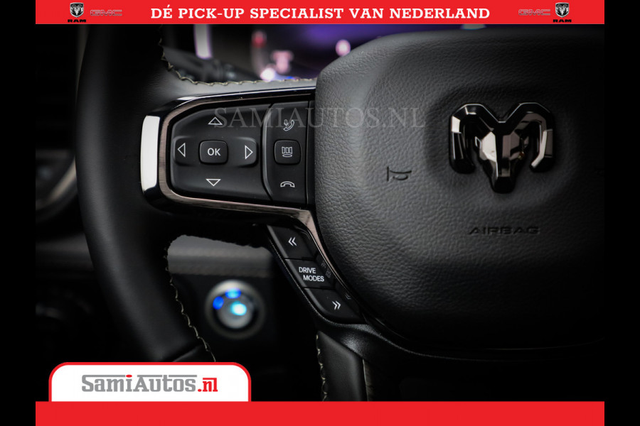 Dodge Ram 1500 Limited Night High Output 540HP 706Nm | Massage + Full Option | De Meest Luxe en Volle Pick-Up in zijn Klasse | Comfortabele Dubbele Cabine met Royale 5 Zitplaatsen | BPM vrij | Nu Leverbaar uit Voorraad | Voorraad Nr 2302 - 7425