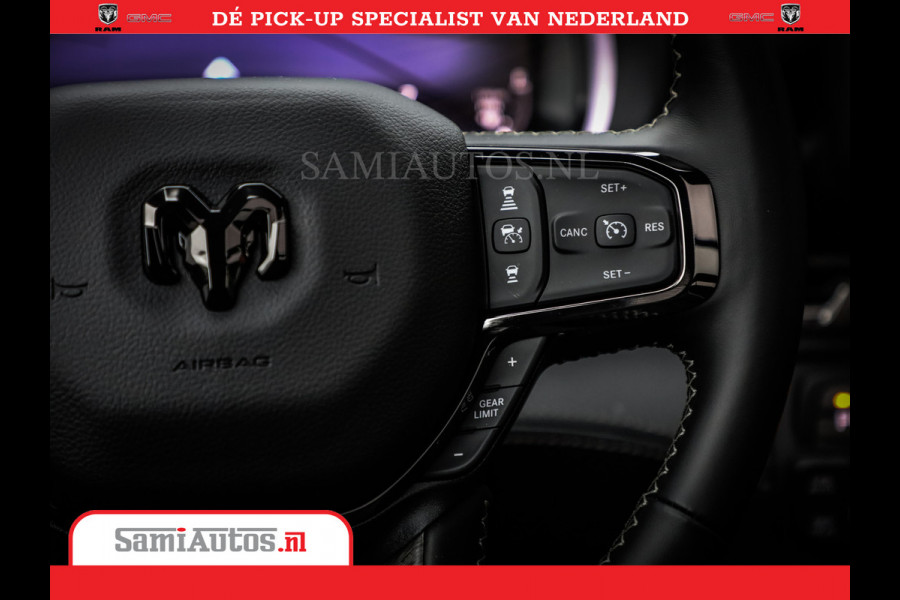 Dodge Ram 1500 Limited Night High Output 540HP 706Nm | Massage + Full Option | De Meest Luxe en Volle Pick-Up in zijn Klasse | Comfortabele Dubbele Cabine met Royale 5 Zitplaatsen | BPM vrij | Nu Leverbaar uit Voorraad | Voorraad Nr 2302 - 7425