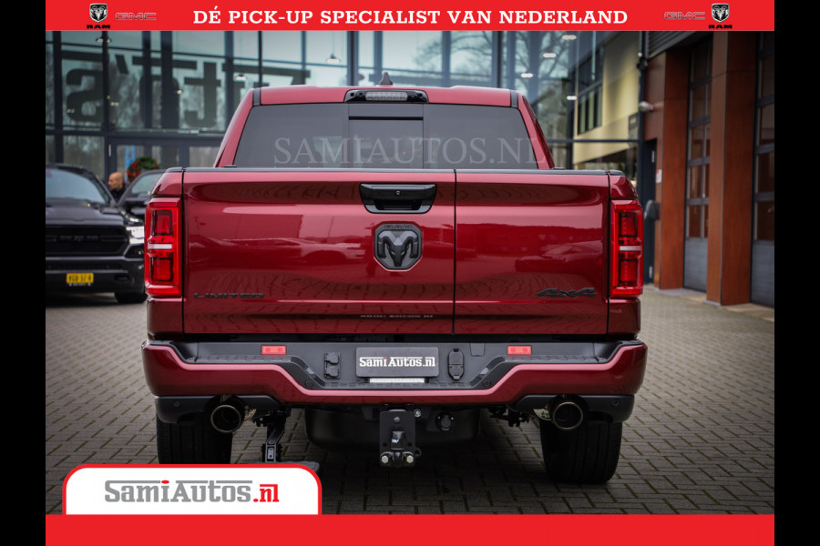 Dodge Ram 1500 Limited Night High Output 540HP 706Nm | Massage + Full Option | De Meest Luxe en Volle Pick-Up in zijn Klasse | Comfortabele Dubbele Cabine met Royale 5 Zitplaatsen | BPM vrij | Nu Leverbaar uit Voorraad | Voorraad Nr 2302 - 7425