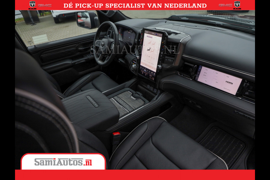 Dodge Ram 1500 Limited Night High Output 540HP 706Nm | Massage + Full Option | De Meest Luxe en Volle Pick-Up in zijn Klasse | Comfortabele Dubbele Cabine met Royale 5 Zitplaatsen | BPM vrij | Nu Leverbaar uit Voorraad | Voorraad Nr 2302 - 7425