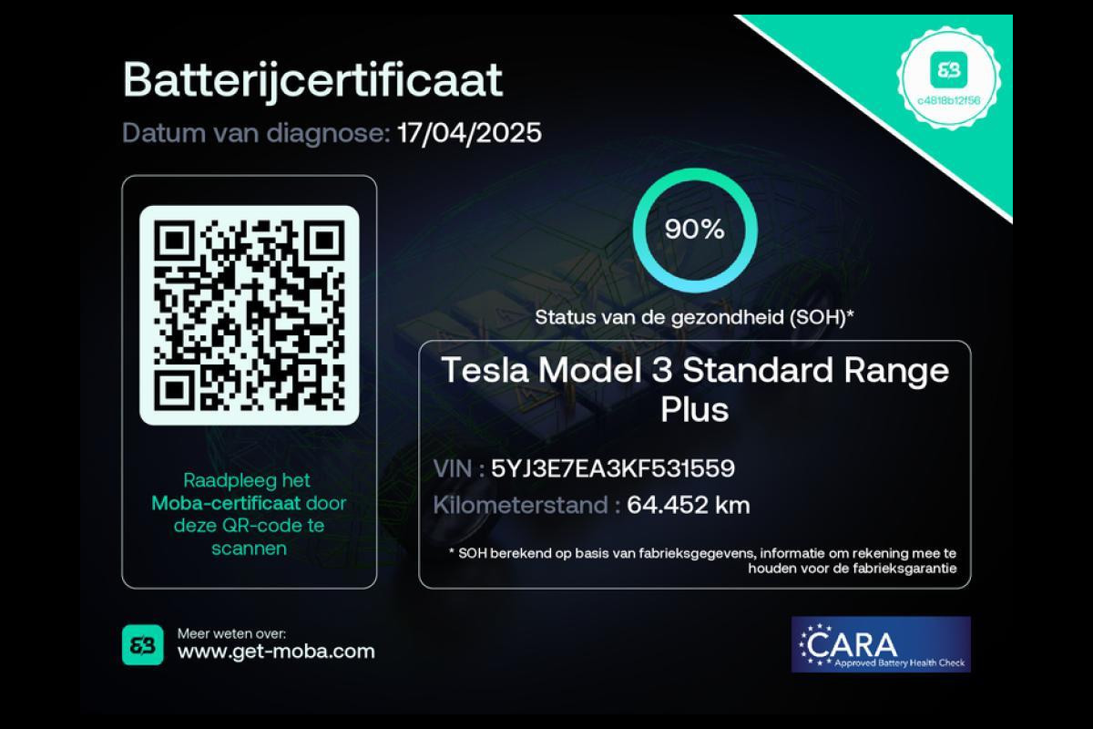 Tesla Model 3 Standard RWD Plus 60 kWh 90% SOH Autopilot Tesla Model 3 Standard RWD Plus 60 kWh 90% SOH Autopilot