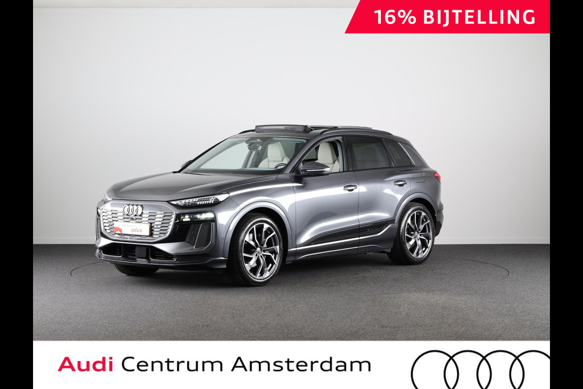 Audi Q6 e-tron Advanced edition performance 100 kWh 306pk Panoramadak | Lederen bekleding | Pack tech Pro | Stoelventilatie Audi Q6 e-tron Advanced edition performance 100 kWh 306pk Panoramadak | Lederen bekleding | Pack tech Pro | Stoelventilatie