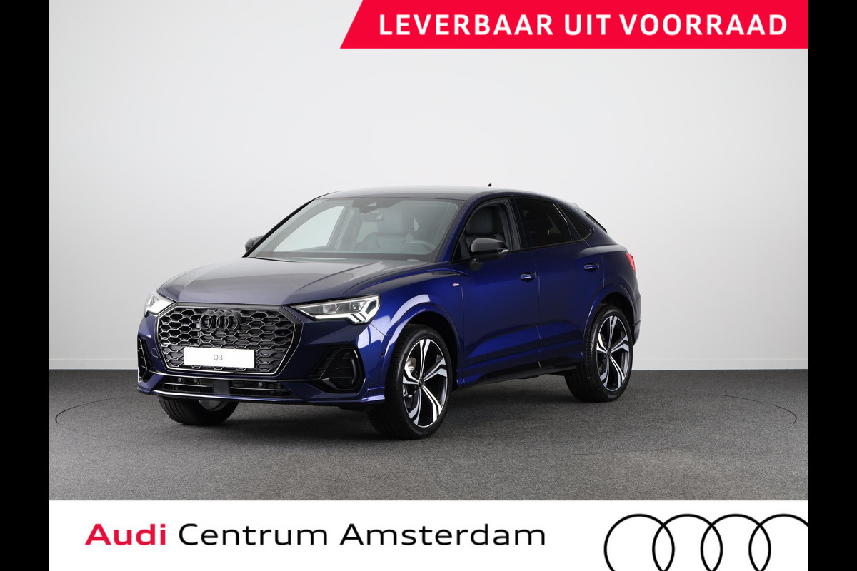 Audi Q3 Sportback 35 TFSI S Edition Competition leder interieur met rode stiksels, comfortsleutel, adaptive cruise control, verwarmbare voorstoelen, optiekpakket zwart plus Audi Q3 Sportback 35 TFSI S Edition Competition leder interieur met rode stiksels, comfortsleutel, adaptive cruise control, verwarmbare voorstoelen, optiekpakket zwart plus