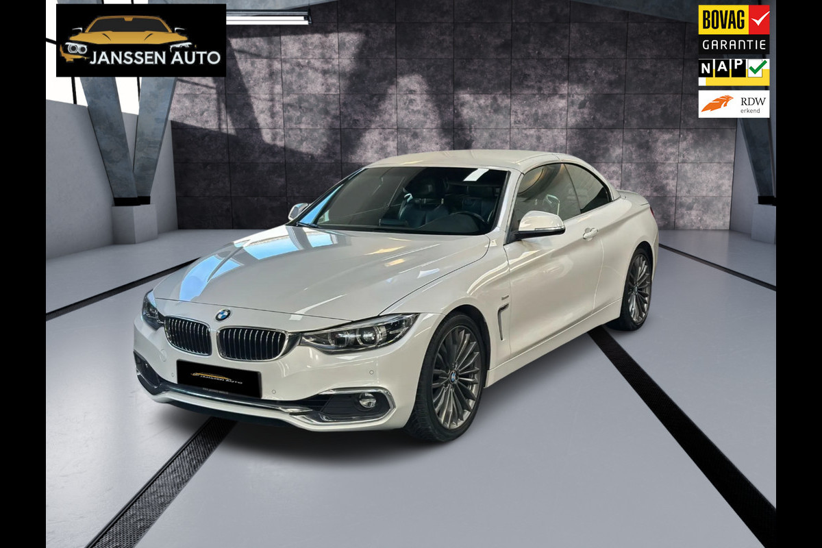 BMW 4 Serie Cabrio 420i High Executive Luxury Line, parelmoer, Memory, Airscarf, Stoelverwarming, Led BMW 4 Serie Cabrio 420i High Executive Luxury Line, parelmoer, Memory, Airscarf, Stoelverwarming, Led